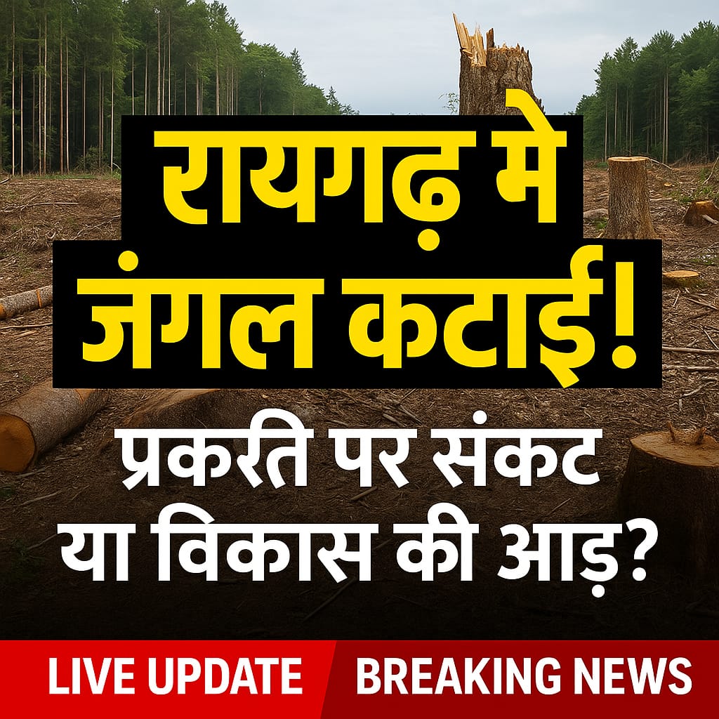 🌲 रायगढ़ में जंगलों की कटाई: प्रकृति पर संकट या विकास की आड़?